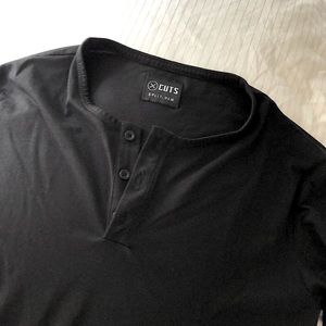 men’s Cuts long sleeve Henley - new (medium)